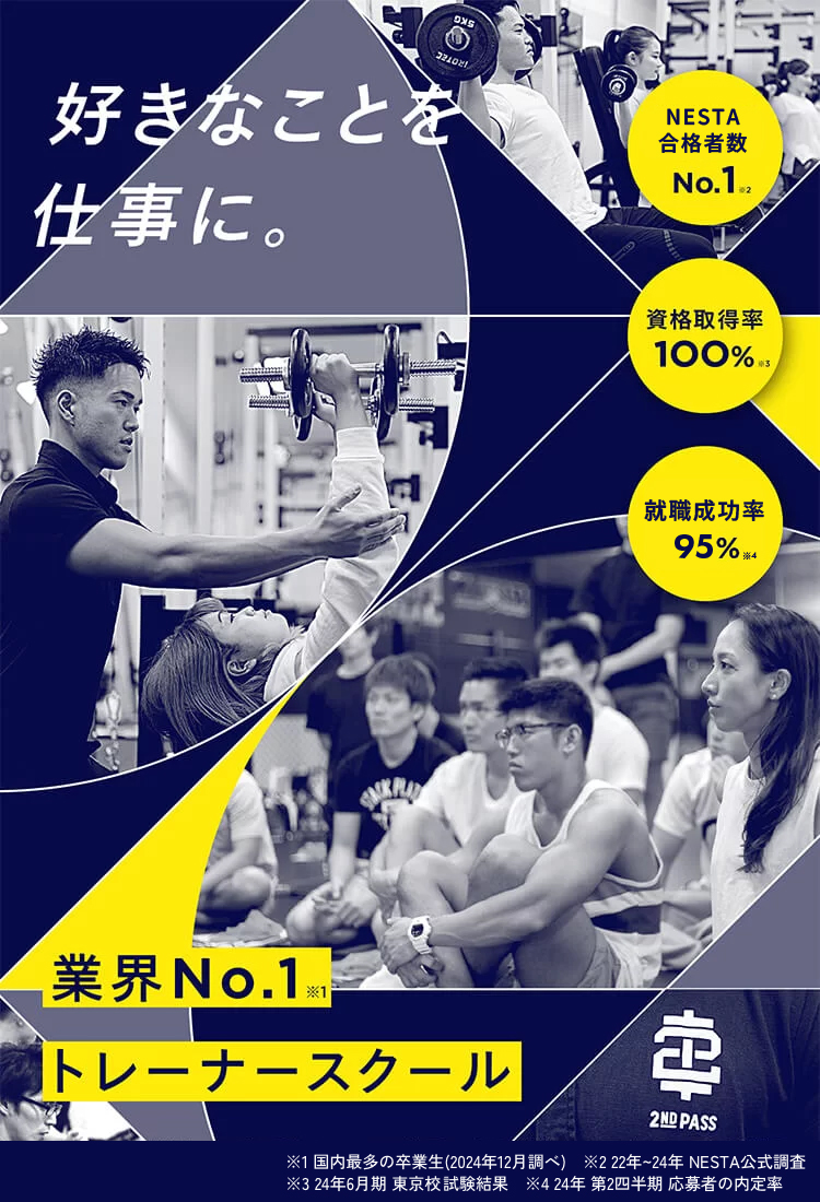 業界No.1トレーナースクール2ndPASS